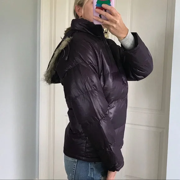 Purple Hooded Puffer Jacket - Picture 7 of 11